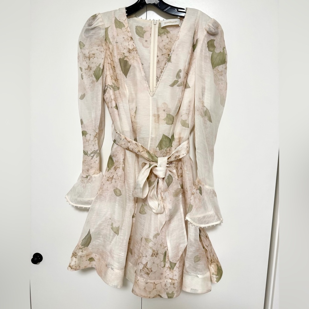 Zimmermann Balance Long Sleeve Mini Dress - AU3/US10- NWT - Picture 7 of 10